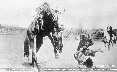 Bonnie McCarroll Thrown from Silver, 1915