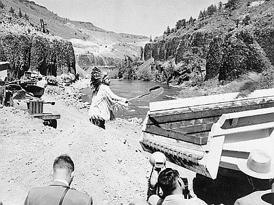 Chief Joseph McCorkle Breaks Ground, Pelton Dam