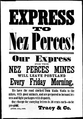 Broadside, Express to Nez Perces!