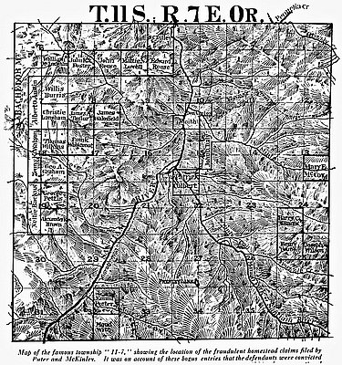 Land Claims in T.11S R.7E // OrHi 27971