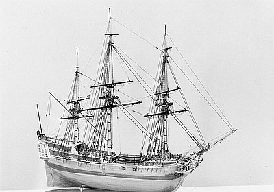 Model of Bruno de Hezeta's Flagship, Santiago