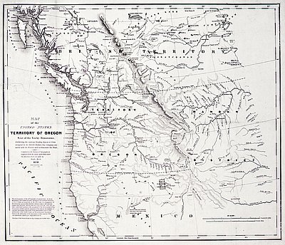 Territory of Oregon West of the Rocky Mountains