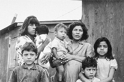 Women & Children outside Farm Labor Camp