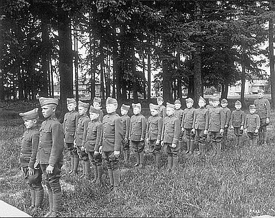 Young Cadets Drill at Hill Military Academy