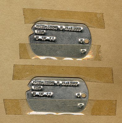 Margaret McLeod's American Red Cross dog tags