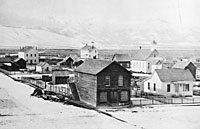 Baker City between 1865 and 1870 M.M. Hazeltine Photograph OrHi 92