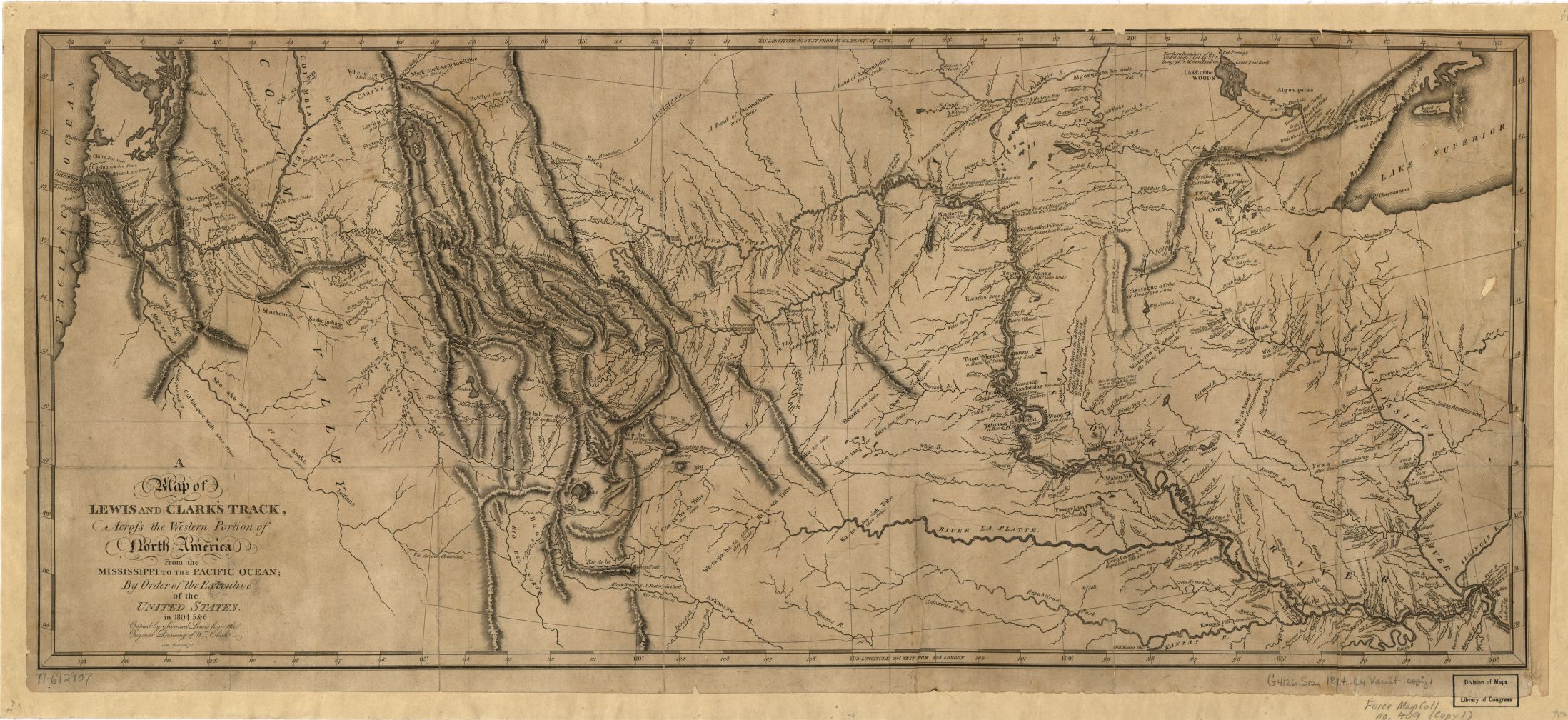 Map of Lewis and Clark's Track