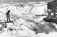 Salmon Jump Rapids above Celilo, 1899 Benjamion Gifford Photograph Gi 156