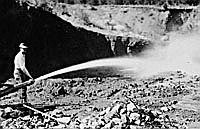 Hydraulic Mining near Canyon City c. 1900 OrHi 102209