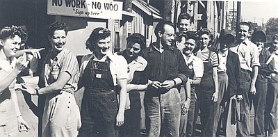 "No work, no woo" pledge, 1943