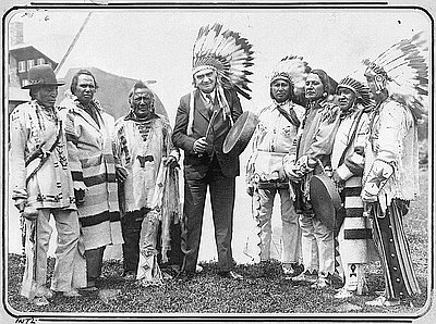Mayor George Baker with Indian Group
