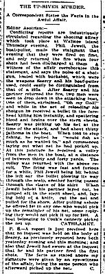 News Article, The Up-River Murder