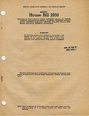 HB 2930, Anti-Discrimination Bill